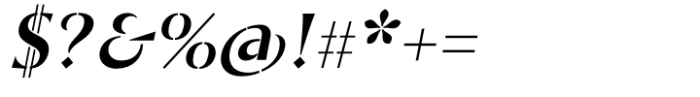 St Croce Pro Stencil Medium Italic Font OTHER CHARS