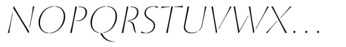 St Croce Pro Stencil Thin Italic Font UPPERCASE