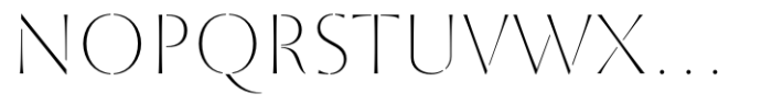 St Croce Pro Stencil Thin Font UPPERCASE