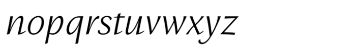 St Croce Pro Text Light Italic Font LOWERCASE