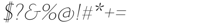 St Croce Pro Text Thin Italic Font OTHER CHARS