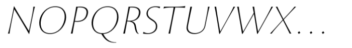 St Croce Pro Text Thin Italic Font UPPERCASE