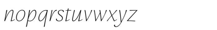 St Croce Pro Text Thin Italic Font LOWERCASE