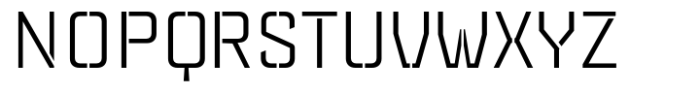 St Monica Light Stencil Font LOWERCASE