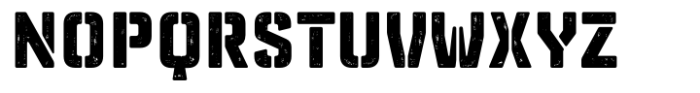 St Monica Rough Black Stencil Font UPPERCASE