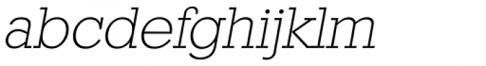 Stafford Serial ExtraLight Italic Font LOWERCASE