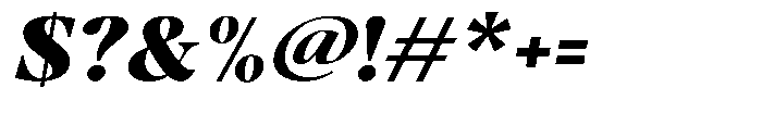 Stagger Black Expanded Italic Font OTHER CHARS