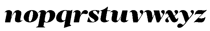 Stagger Black Expanded Italic Font LOWERCASE