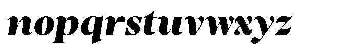 Stagger Black Semi Condensed Italic Font LOWERCASE