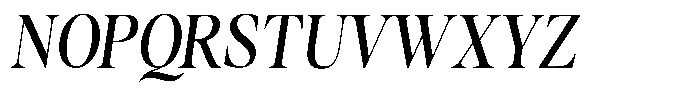 Stagger Condensed Italic Font UPPERCASE