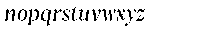 Stagger Condensed Italic Font LOWERCASE