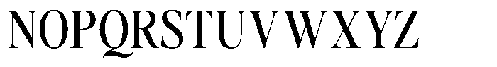 Stagger Condensed Font UPPERCASE