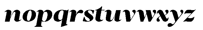 Stagger Extra Bold Exp Italic Font LOWERCASE