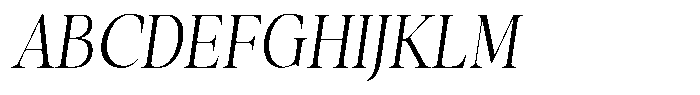 Stagger Extra Light Condensed Italic Font UPPERCASE