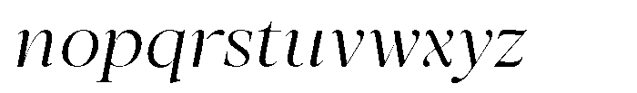 Stagger Extra Light Exp Italic Font LOWERCASE