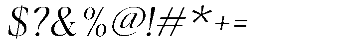 Stagger Extra Light Sem Exp Italic Font OTHER CHARS