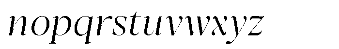 Stagger Extra Light Sem Exp Italic Font LOWERCASE