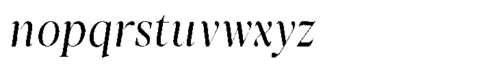 Stagger Light Condensed Italic Font LOWERCASE