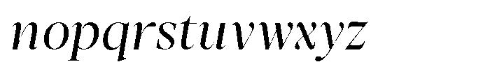 Stagger Light Italic Font LOWERCASE