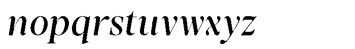 Stagger Semi Condensed Italic Font LOWERCASE