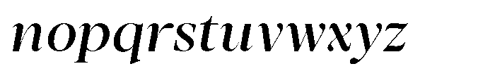 Stagger Semi Expanded Italic Font LOWERCASE