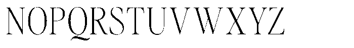 Stagger Thin Condensed Font UPPERCASE