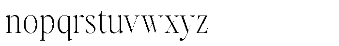 Stagger Thin Condensed Font LOWERCASE