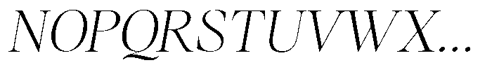 Stagger Thin Expanded Italic Font UPPERCASE