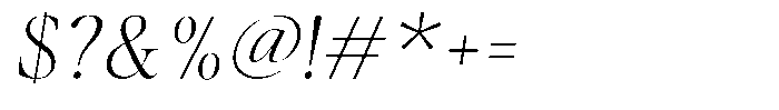 Stagger Thin Italic Font OTHER CHARS