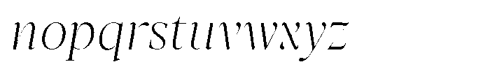 Stagger Thin Italic Font LOWERCASE