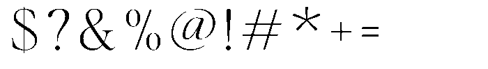 Stagger Thin Font OTHER CHARS