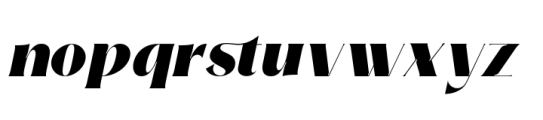 Stailo Oblique Font LOWERCASE