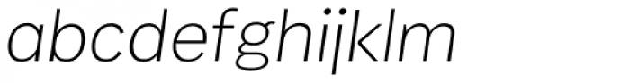 Stamen Thin Italic Font LOWERCASE