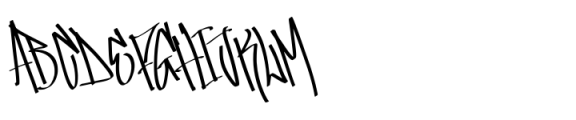 Standerik Graffiti Regular Font UPPERCASE