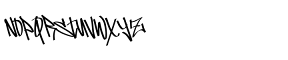 Standerik Graffiti Regular Font LOWERCASE