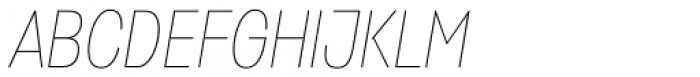 Stapel Narrow Thin Italic Font UPPERCASE