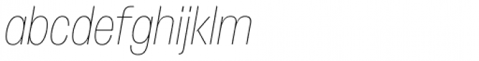 Stapel Narrow Thin Italic Font LOWERCASE