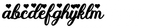 Stayola Heart Black Font LOWERCASE