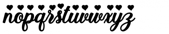 Stayola Heart Black Font LOWERCASE