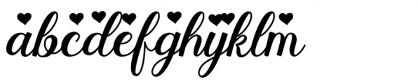 Stayola Heart Bold Font LOWERCASE