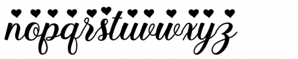 Stayola Heart Bold Font LOWERCASE