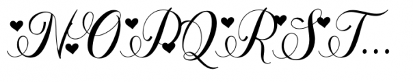 Stayola Heart Font UPPERCASE