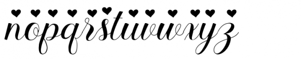 Stayola Heart Font LOWERCASE