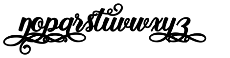 Stayola Swash Black Font LOWERCASE