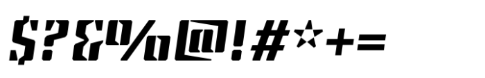 Steel Grrrder Extra Bold Italic Font OTHER CHARS