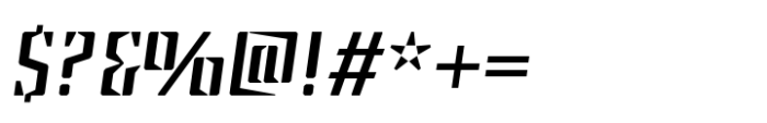 Steel Grrrder Regular Italic Font OTHER CHARS