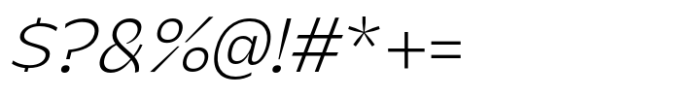 Steg Pro Extralight Italic Font OTHER CHARS