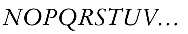 Stempel Garamond LT Italic Font UPPERCASE