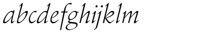Stempel Schneidler LT Light Italic Font LOWERCASE