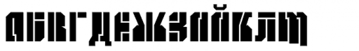 Sten Cyrillic Counterless Font LOWERCASE